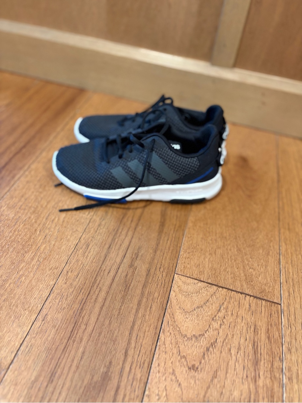 Adidas Kids' Black Mesh Athletic Sneakers